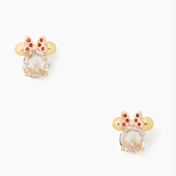 Disney Kate Spade New York Minnie Mouse Stud Earings in Clear Multi - Picture 2 of 6